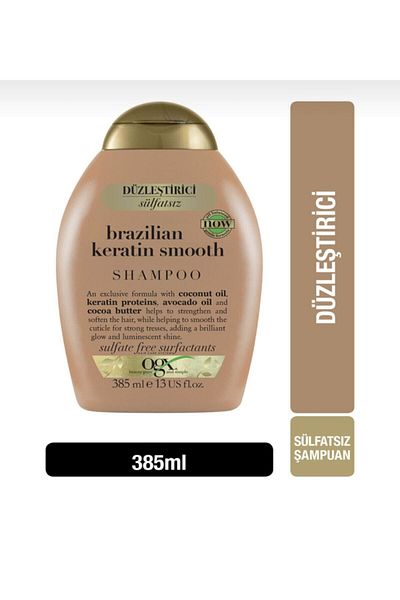 OGX Brazilian Keratin Therapy Shampoo - Straightening Effect, 385 ml DKÜRN476