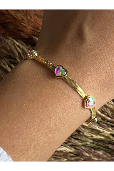 Lucios 316L stainless steel bracelet with mystic heart detail (22 cm)