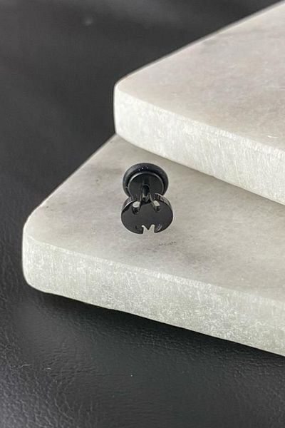 Jaida Moda Unisex Design 316l Surgical Steel Figured Screw Earrings