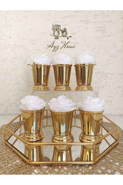AYZ HOME ROSE BUCKET / COFFEE PRESENTATION ROSE BUCKET - 6 PIECES