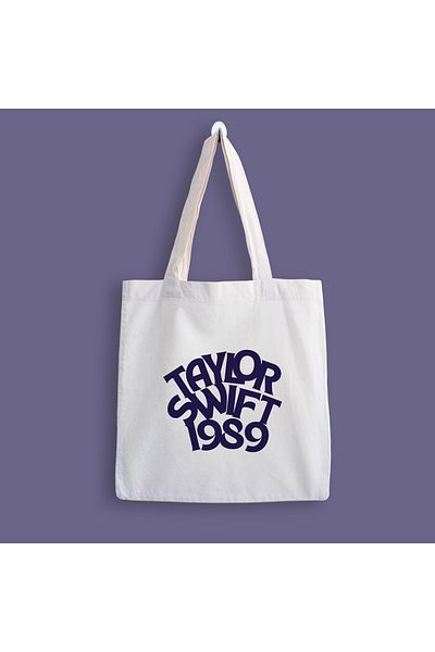 designedfy Geantă din pânză tipărită Taylor Swift 1989