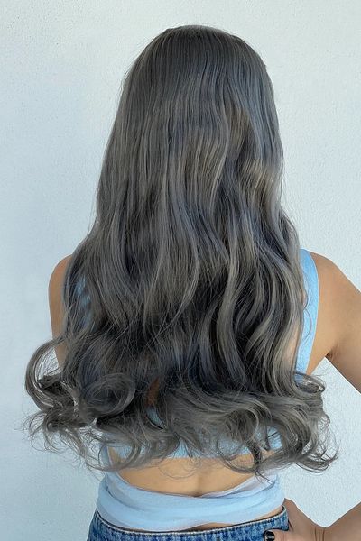 CAŞ DEKORASYON Heat Resistant Half Moon Hair Snap Wavy Gray 70 cm 140gr (13#)