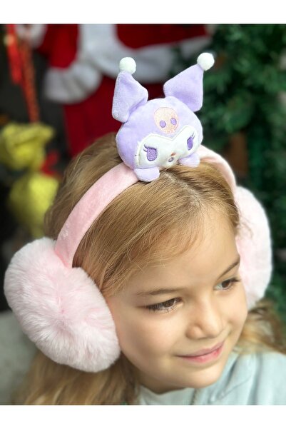 QUEEN AKSESUAR İthal kuromi Hello kitty kedili peluş oyuncaklı tüylü kulaklık...