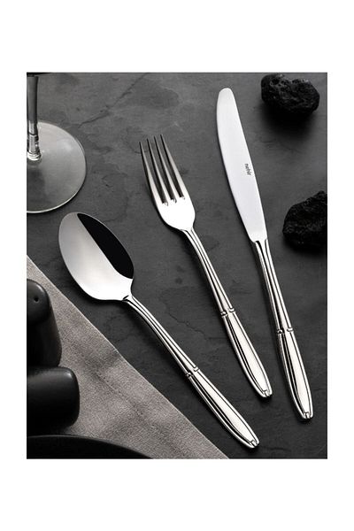 Nehir Bouquet Sweet Spoons - 12 Pieces of Dessert Spoons