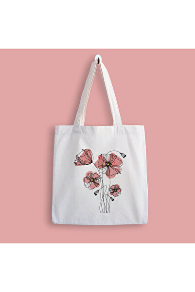 designedfy Geantă din Pânză Imprimată Flower 4