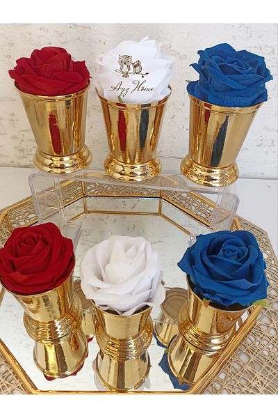 AYZ HOME ROSE BUCKET / COFFEE PRESENTATION ROSE BUCKET - 6 PIECES