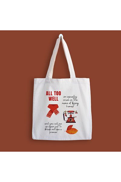 designedfy All Too Well 3 Printed Cloth Bag