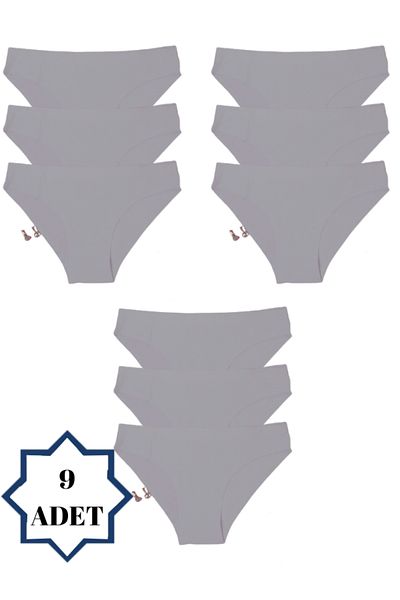 Adeniz Chiloți pentru bikini din lycra, fără sudură, tăiați cu laser, cu 9 piese, antracit, economic