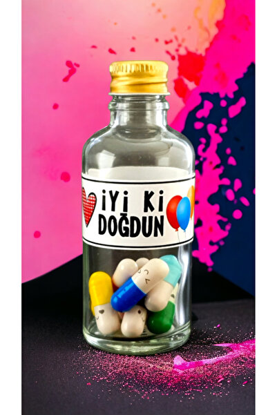 HediyeKombini 20 Adet Güncel Aşk Sözü Yazılı Kapsül Doğum günü özel şişede Se...