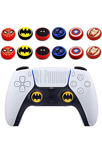 SFL Product 4 lü Paket Desenli Analog Gamepad Analog Koruyucu 4 Adet PS5/PS4/...