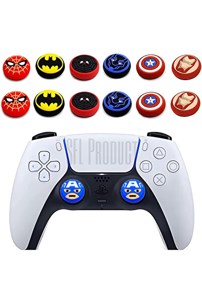 SFL Product 4 lü Paket Desenli Analog Gamepad Analog Koruyucu 4 Adet PS5/PS4/...