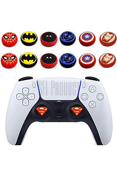 SFL Product 4 lü Paket Desenli Analog Gamepad Analog Koruyucu 4 Adet PS5/PS4/...