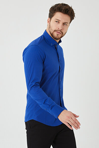 Cosmen Slim Fit Poplin Likralı Erkek Gömlek