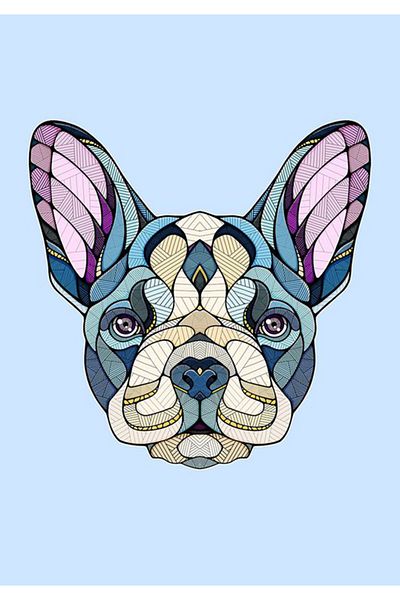 MegaSticker Autocolant Bulldog francez pentru mașină/motocicletă/cască/laptop/parbriz - 12x12 cm