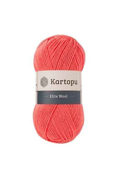 Kartopu Elite Wool K1212 Orange 49% Wool Knitting Yarn Sweater & Sweater & Cardigan & Vest Winter Knitting Yarn