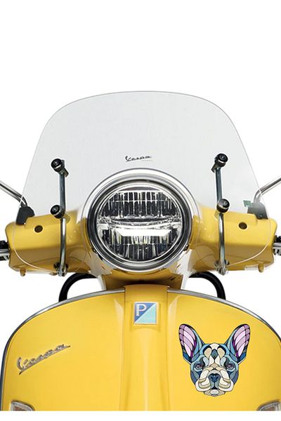 MegaSticker Autocolant Bulldog francez pentru mașină/motocicletă/cască/laptop/parbriz - 12x12 cm