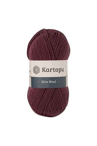 Kartopu Elite Wool K1707 Plum 49% Wool Knitting Yarn Sweater & Jumpers & Cardigan & Vest Winter Knitting Yarn