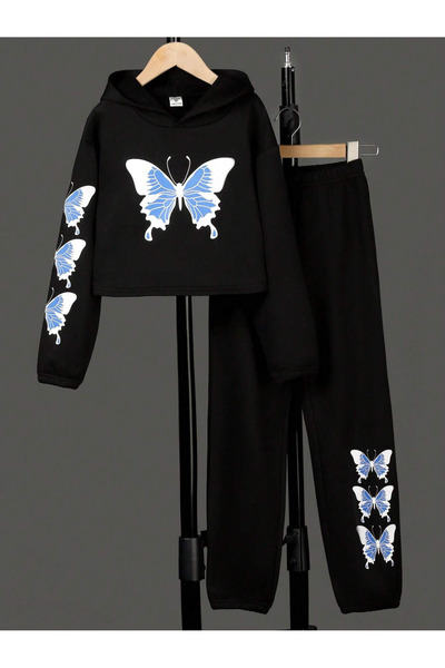 HIRSCH trening alb cu imprimeu fluture pentru copii negru