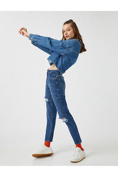 Koton Blugi slim cu talie înaltă