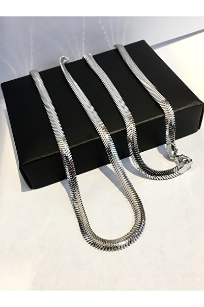 Tmt Silver GÜMÜŞ YASSI İTALYAN YILAN SNAKE ZİNCİR KOLYE