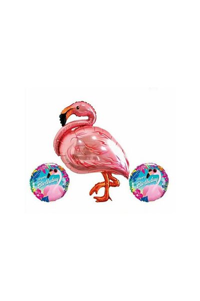 Bkmc Flamingo Set of 3 Foil Balloons