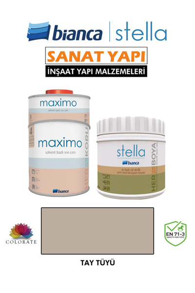 Bianca Stella 4-6 M2 Boyama Seti ( 500Ml Boya+ 500Ml Maximo Parlak )