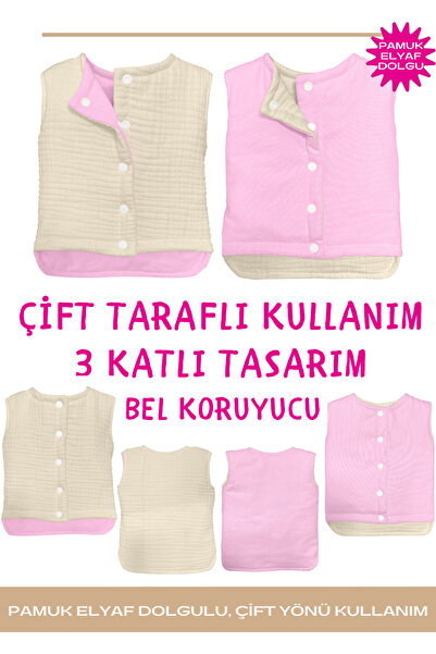 Joyous Mom Kids Muslin Baby Vest Organic Muslin Children's Vest Newborn Vest Winter Baby and Children's Vest