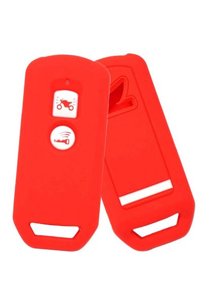 Knmaster Honda Motorcycle Silicone Key Case Cover / Red