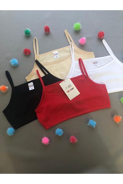 TREND DRESS Cotton Rope Strap Bustier 4 Pieces