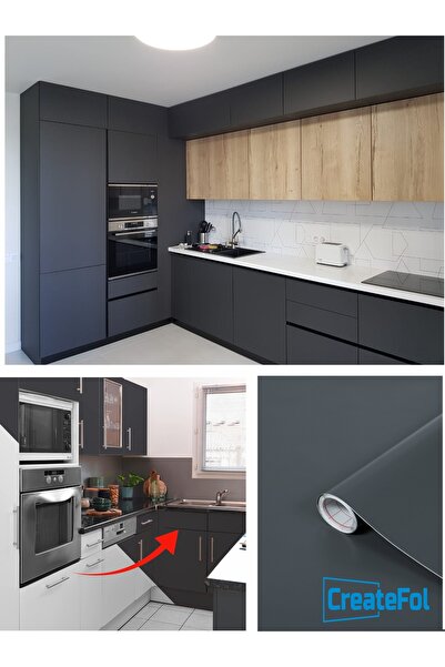 CreateFol 61x1000 Yapışkanlı Folyo Mutfak Dolap Ve Mobilya Kaplama Folyosu 61 cm x 10 metre