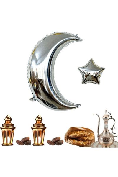 DÜVENCİ TİCARET Moon Star Foil Balloon