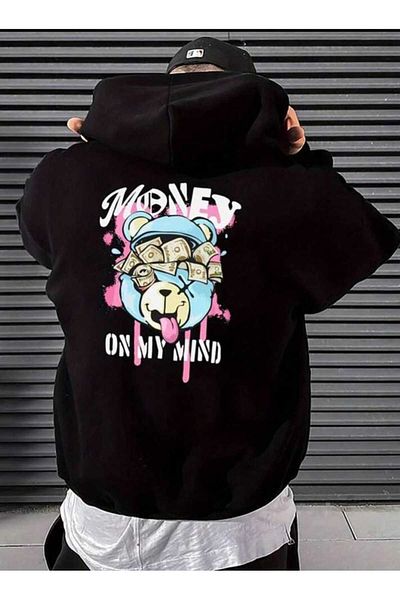 Oneoctobeer Money imprimat 3 fire raster oversize hanorac gros iarna