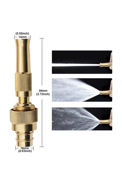 Hediye Rüzgarı Gold Colored Adjustable Pressure Hose Head