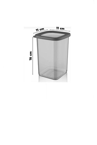 Open Home Concept 6 Pieces 1200 ml Economical Unbreakable Anthracite Storage Container