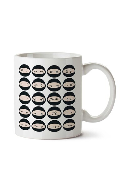 ART HEDİYE كوب مطبوع على الجانبين من Ninja Expression