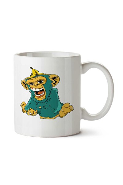 ART HEDİYE كوب بطبعة قرد الموز على الجانبين