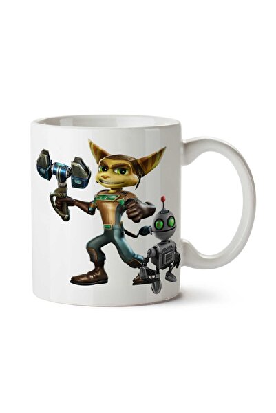 ART HEDİYE كوب مطبوع على الجانبين من Ratchet-Clank-Transparent