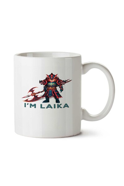 ART HEDİYE كوب Laika Dragon Knight Fire مطبوع على الجانبين