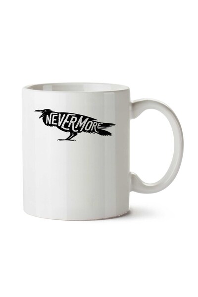 ART HEDİYE كوب زجاجي مطبوع على الجانبين من Nevermore