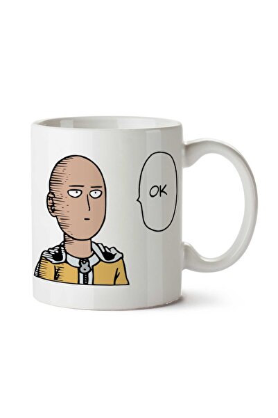 ART HEDİYE One Punch Man Saitama OK Two Side Printed Mug