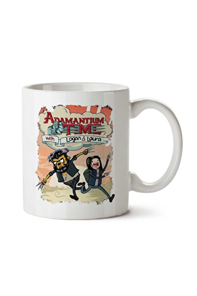 ART HEDİYE كوب لوغان وقت المغامرة Mashup Adamantium Time Background مطبوع على...