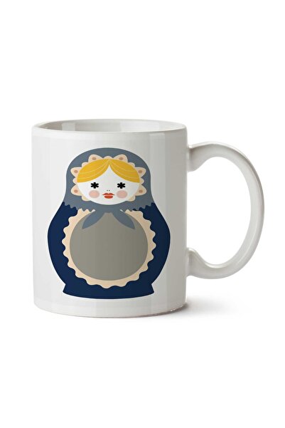 ART HEDİYE كوب ماتريوشكا (v4) مطبوع على الجانبين