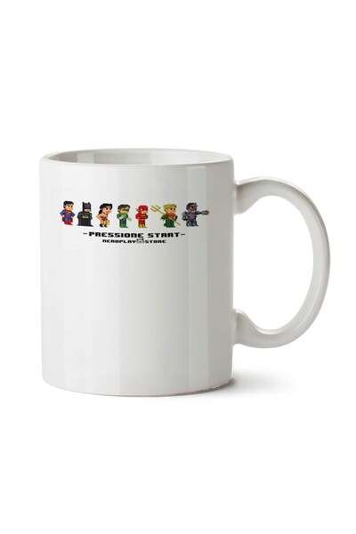 ART HEDİYE كوب مطبوع على الجانبين من Liga da Justice Game