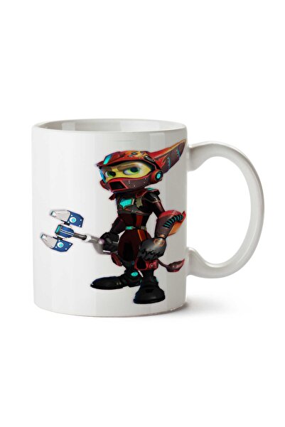 ART HEDİYE كوب مطبوع على الجانبين من Ratchet-Clank-PNG-Clipart