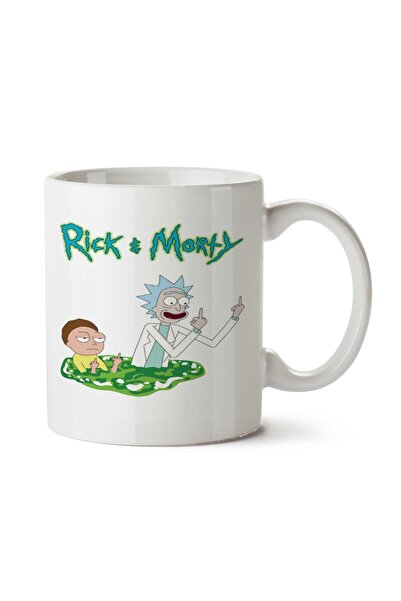 ART HEDİYE كوب ريك إي مورتي مطبوع عليه حركة يدوية على الجانبين