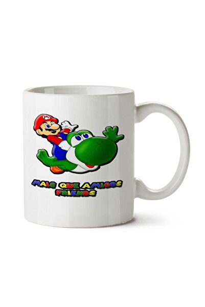 ART HEDİYE كوب Mais que Friends، Friends - ماريو اند يوشي مطبوع على الجانبين