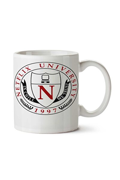 ART HEDİYE كوب مطبوع على الجانبين من جامعة Netflix