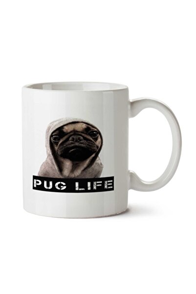 ART HEDİYE PUG LIFE Towel Two Side Printed Mug Cup