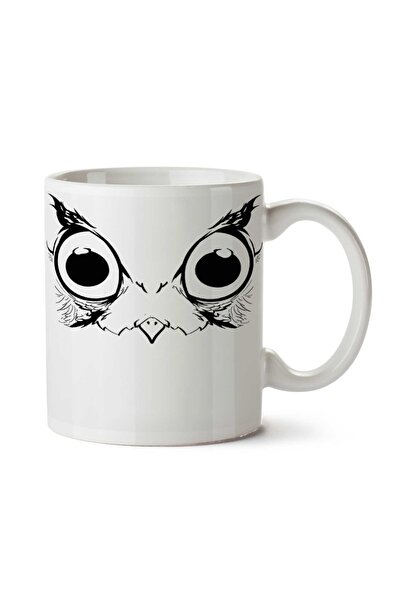 ART HEDİYE كوب مطبوع على الجانبين من Owl من Fatshark