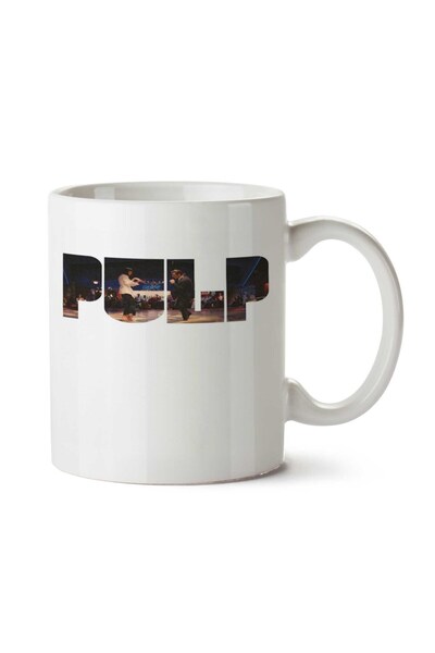 ART HEDİYE كوب Pulp Fiction مطبوع عليه نص PULP على الجانبين